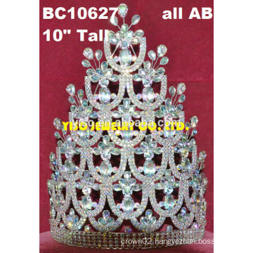 AB crystal diamond hair decorations kids princess tiara